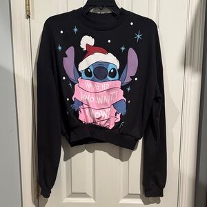 H&M Black Sweatshirt with Pink and Purple Design